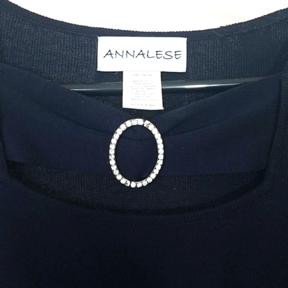 Annalese Sweater top pullover shirt Purple long sleeve Small - Picture 10 of 10